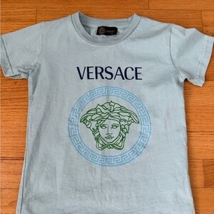 Versace Kids Sky Blue Medusa Tee,boys 5
